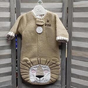 Be Brave Lion Cozy Bag Onesie | Izzy & Oliver | 0-12 Months